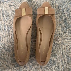 Kate spade swede Nude flats, size 9M